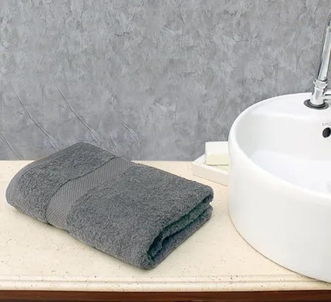 100% Organic Cotton Towels 650 GSM Plush Feather Touch Quick Dry Hand Towel, Pack of 6 GOTS Certified, Oeko-Tex Green Certified, Organic Cotton Hand Towel, 20"X30"