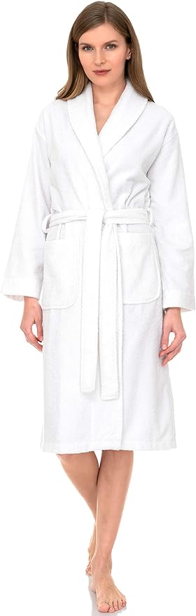 TowelSelections Womens Robe 100% Cotton Terry Cloth Towel Bathrobe Luxuriously Soft Shawl Collar Bath Robe for Women