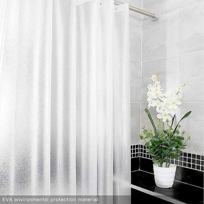 Myuilor Bathroom Shower Curtain Liner, 80x95 Inches PEVA 3G Shower Curtain Liner with a Set of Grommet Holes, Waterproof Thin Plastic Liners
