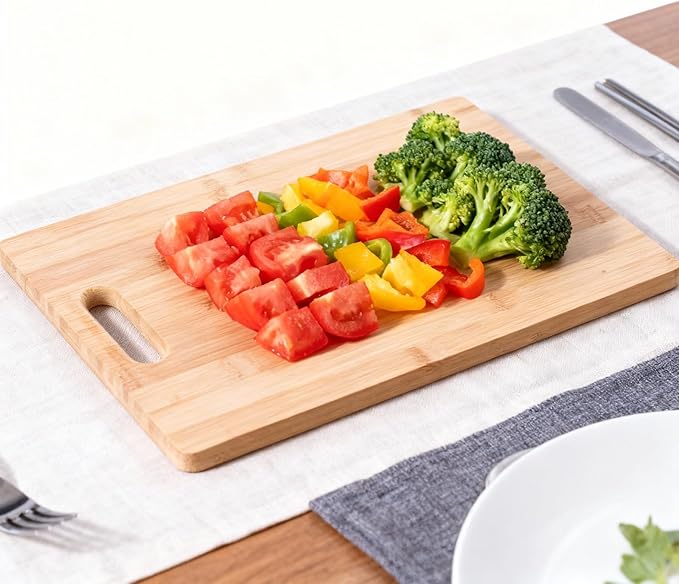 Wood Cutting Boards for Kitchen, Bamboo Cutting Board, Heavy Duty Wooden Chopping Boards for Kitchen Counter Space(Large, 15.75x11 inch)