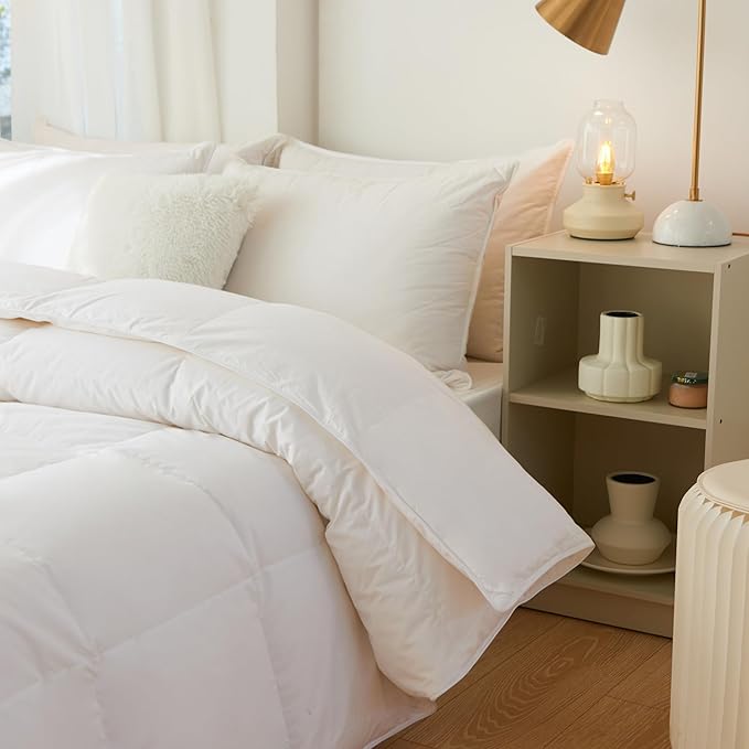 Ambassador Eco-Friendly Microfiber Comforter - 300 GSM Premium Gel Filling, Down-Like Insulation, 240TC Down-Proof Cotton Shell, Breathable & Sustainable, Seasons (Full/Queen)