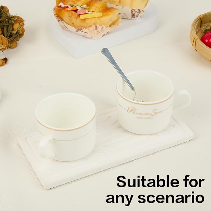 Graceice 2PCS Diatomite Tray,Absorbent Rectangle Stone Coasters for Bathroom Counter,Water Absorbing Stone Sink Organizer for Bathroom, Home Decor Tabletop Protection Suitable for Kinds of Cups