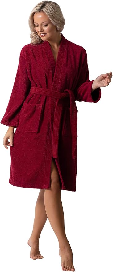 Luxurious Turkish Terry Kimono Collar Super-Soft Terry Absorbent Bathrobes for Women