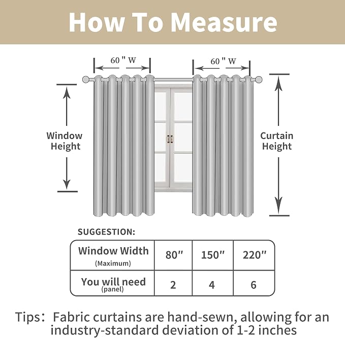 LAMIT Camel Linen Curtains 84 inches Long for Bedroom, Grommet Thermal Insulated Thick Burlap Farmhouse Curtains Noise Reducing Window Treatment Drapes for Living Room, 2 Panels, W60 x L84