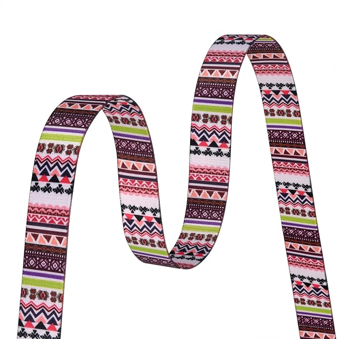 MarukoPet Dog Collar, Adjustable for Small Medium Large Dogs Puppy, Cute Design with Bohemia Floral Tribal Geometric Patterns Boys Girls Dog Collar(Pink Bohemia-L)