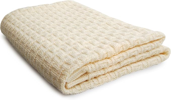 Sonnenstrick 100% Organic Merino Wool Baby Blanket Made in Germany (31.5 x 35.5 inch)