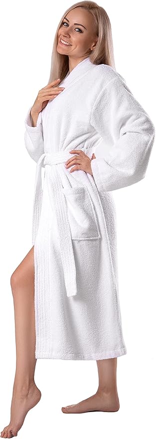 BAGNO MILANO Women's Robe, Certified Organic Turkish Soft Cotton Kimono Bathrobe for Women