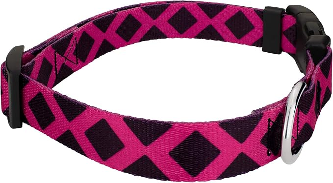 Country Brook Petz - Deluxe Fabulous Lattice Collar and Leash Limited Edition - Plaid and Argyle Collection Featuring Charming Designs (5/8 Inch, Small)
