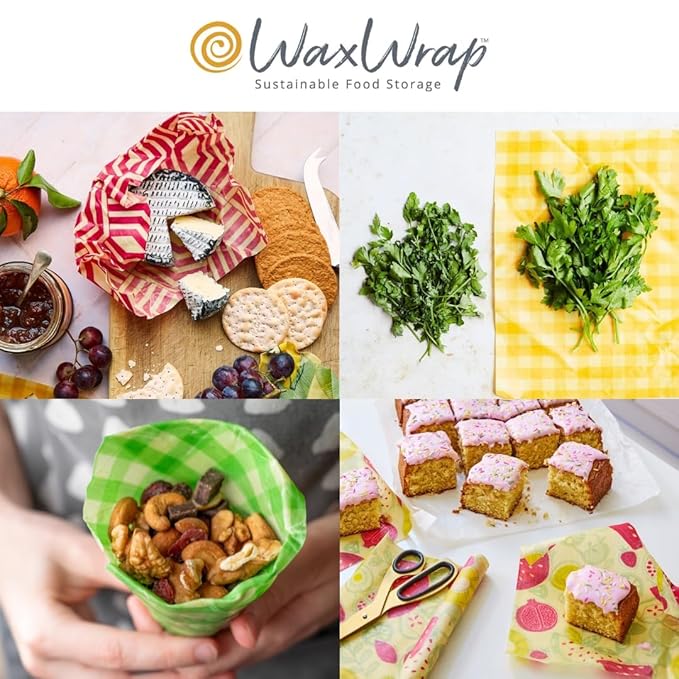 BAYU WaxWrap Beeswax Paper – 1.2M Beeswax Food Wraps – Organic Cotton Roll for Food Storage – Sustainable Eco-Friendly Plastic Alternative – Reusable and Durable – Adjustable Size