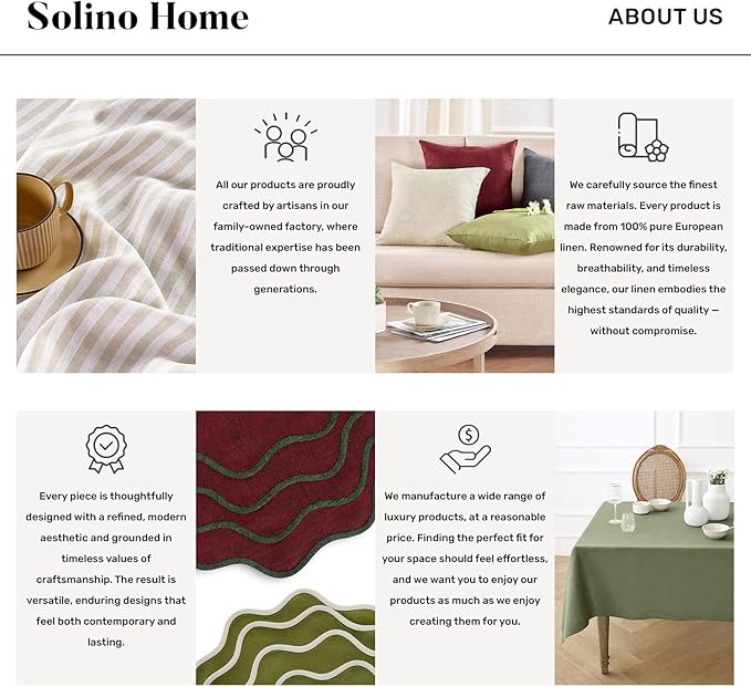 Solino Home Pink Linen Curtain 96 Inch, Light Filtering Rod Pocket Curtain 52 x 96 Inch, 100% Pure Linen European Flax Window Treatment for Living Room, Bedroom, Halloween