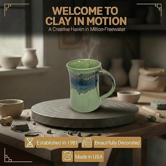 Clay in Motion Large Mug (Misty Green)