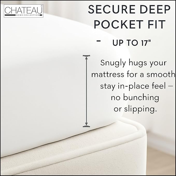 Organic Cotton Sheets Queen Sheet Set Deep Pocket,100% Cotton Bed Sheets Queen Size Set, No Pill Soft & Comfy Naturally Cool Breathable Elasticated Sheet & Pillowcase Sets- Charcoal