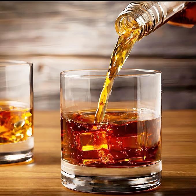 12 oz Drinking Glass Sets, Set of 6 Plastic Cups Unbreakable Drinkware Glasses Set Tumblers & Water Glasses Acrylic Clear Drinking Glasses, BPA-Free Beer Glasses for Home & Outdoors, Dishwasher Safe