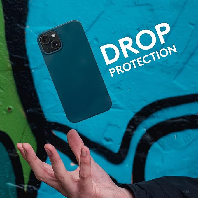 LOAM & LORE Biodegradable Phone Case for iPhone 15 Plus, Plastic Free Eco Friendly Phone Case, Plant Based Compostable iPhone 15 Plus, Premium Zero-Waste Phone Cover (Deep Blue) (Blue)