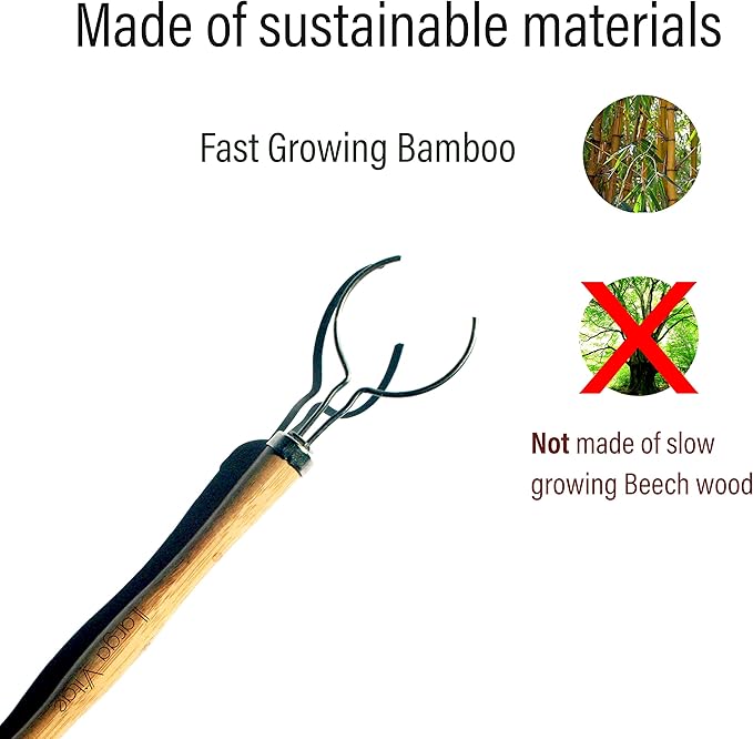 Bamboo Thin Dish Brush Handle 3-Pack | Fits Tampico, Palm, Sisal & Natural Fiber Heads | Plastic-Free, Biodegradable | Zero Waste Kitchen Scrubber Replacement Handle