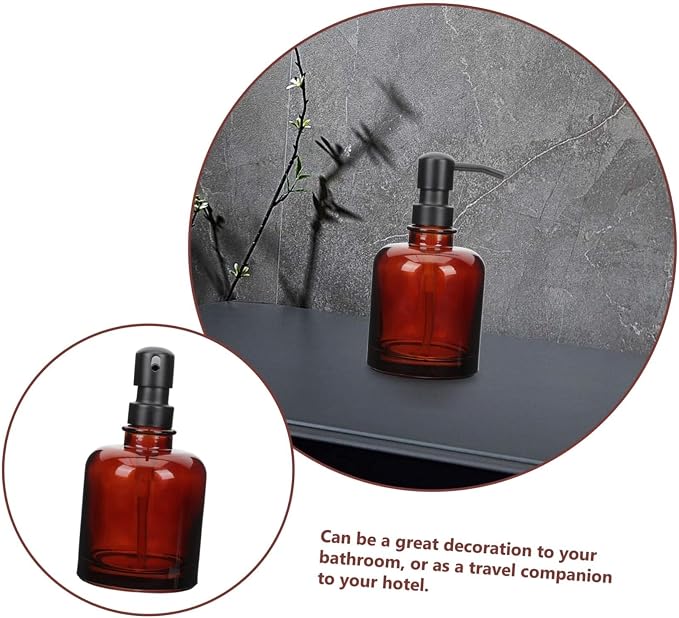 soap Dispenser Glass Soap Dispenser with Ergonomic Stainless Steel Pump Refillable Household Bottle Hand soap Container