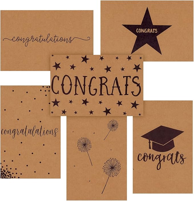 Best Paper Greetings Blank Cards & Envelopes Assortment - 36-Pack, 4 x 6 In Kraft Paper - Card Assortment Pack for All Occasions & Mixed Designs