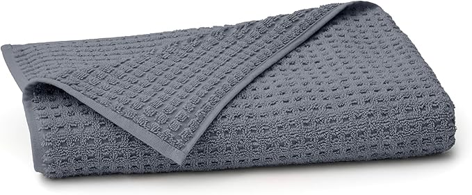 BOLL & BRANCH Turkish Waffle Bath Towel - Mineral - 100% Organic Turkish Cotton - Lightweight Soft Absorbent Quick Dry Luxury Spa Bath Towel with Waffle Weave Texture - Premium Feel