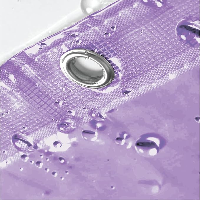 Home Expressions 6 Gauge PEVA Liner Magnetic Shower Curtain Liner 70"x72" (Lilac)
