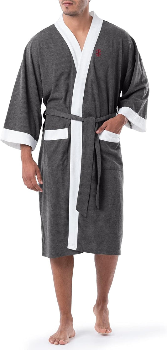 IZOD Men's Waffle Knit Kimono Robe