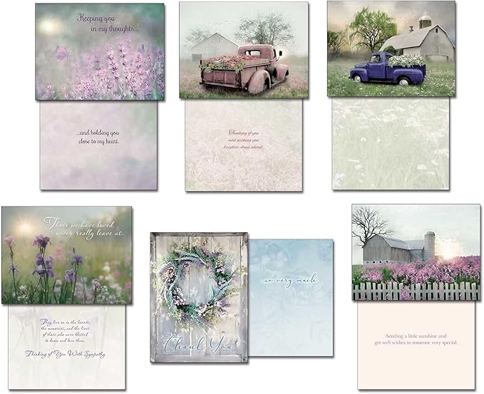 Leanin' Tree, Country Daydreams, Greeting Cards Assortment Box, Assorted Cards with Envelopes All Occasion, (20 Assorted Cards, 22 Colorful Envelopes)