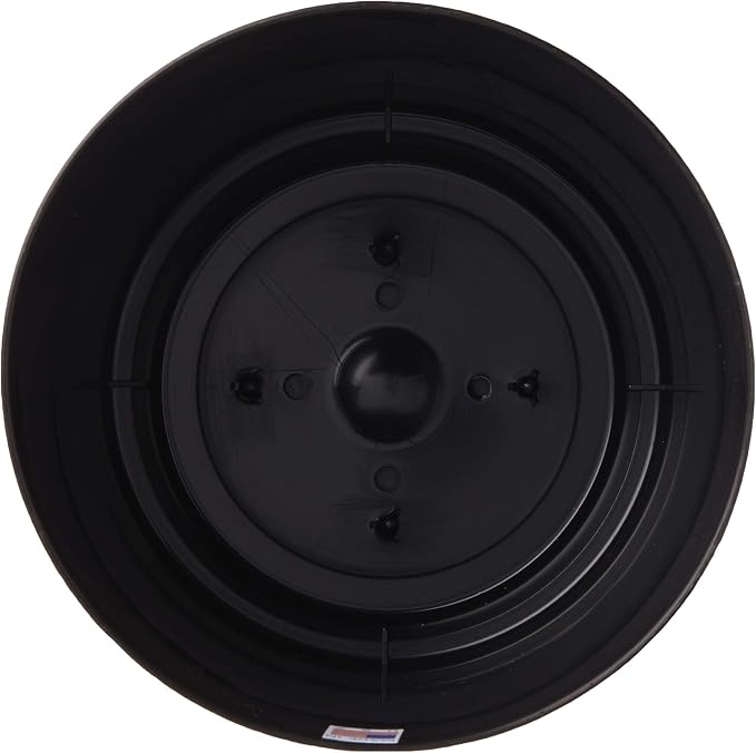 Novelty Majestic Full Depth Round Cylinder Pot, Glossy Black, 6-Inch (10068) (Pack of 3)