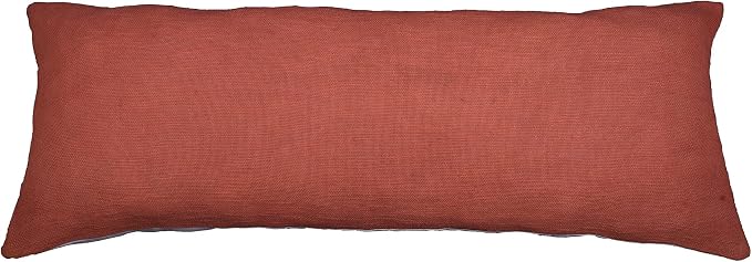 Trade Star Handmade Throw Pillow Cover Handloomed Cushion Case 100% Cotton Cushion Cover Designer Cushion Cover Luxurious Pillow Cover Decorative Oblong for Living Room (Rust Solid 14X36 INCHES)