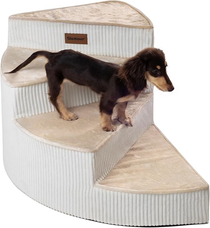 Spiral Dog Stairs for Small Dogs, Waterproof Pet Step for Chair, Sofa and Bed with Non-Slip Bottom