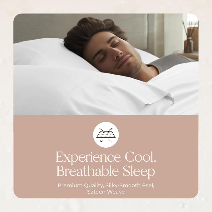 100% Organic Cotton Pillow Cases Queen Size Set of 2-100% Cotton Pillowcases GOTS Certified 300 Thread Count - Naturally Cooling Comfortable Breathable & Soft Pillow Cases (White, Queen)