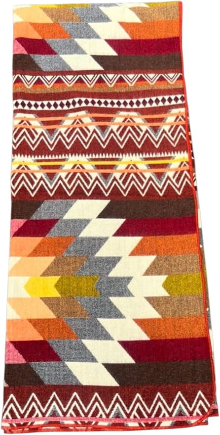 Alpaca Wool Blanket Queen 94x78 in | Ultra Soft, Non-Itchy & Breathable | Premium Alpaca Blanket | Warm, Hypoallergenic Natural Fiber | Handmade Luxury Throw for Bed or Sofa (Brown and Orange)