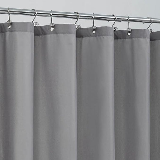 ALYVIA SPRING Stall Fabric Shower Curtain Liner Waterproof - 36" x 72", Soft & Lightweight Small Shower Curtain with Magnets for Narrow Stall Size, Machine Washable - 36x72, Grey