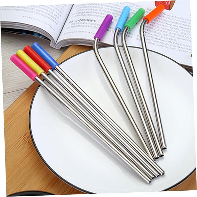 37pcs Stainless Steel Reusable Straws Set with Cleaning Brush and Carrying Bag for Party Drinks and Birthday Supplies