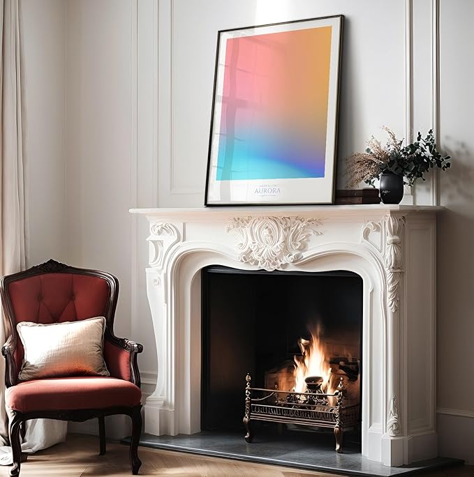 Monem Art Aurora Gradient Abstract Print - Minimalist Geometric Color Field Poster - Wall Decor for Living Room, Bedroom or Office - 12x16 Unframed Wall Art by Rs Lab Studio