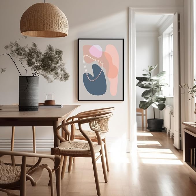 Monem Art Abstract Organic Shapes Print - Minimal Scandinavian Line Art Poster - Wall Decor for Living Room, Bedroom or Office - 16x20 Unframed Wall Art by Mareike Bohmer