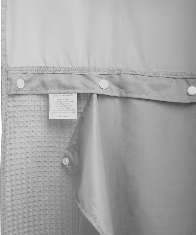 Barossa Design Fabric Snap-in Liner 70" W x 54" H - Hotel Style Removable Replacement Inner Liner, Machine Washable & Water Repellent - Gray, 70x54