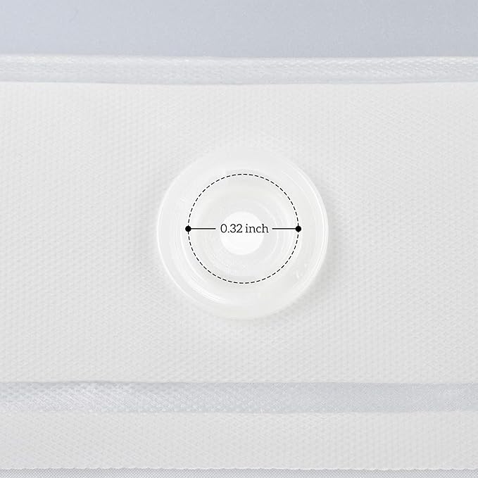 River Dream Waterproof PEVA Snap-in Shower Curtain Liner Replacement: No Hook Shower Curtain Liner Removable to Attach and Snap On/Off, Frost, 70x54