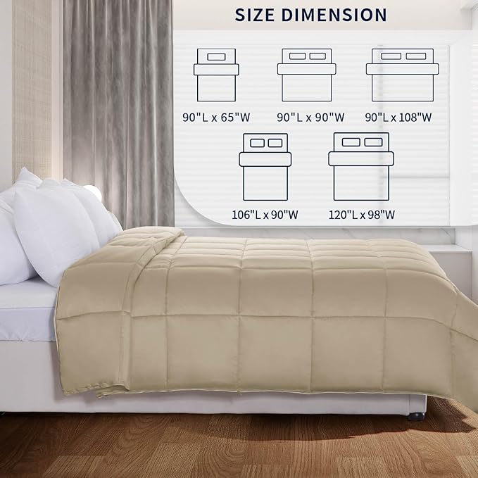 NEXHOME PRO Viscose from Bamboo Comforter Queen Cooling Lightweight Duvet Insert, Organic Natural Summer Bedding Blanket for Hot Sleepers,8 Corner Tabs 90" L x90 W