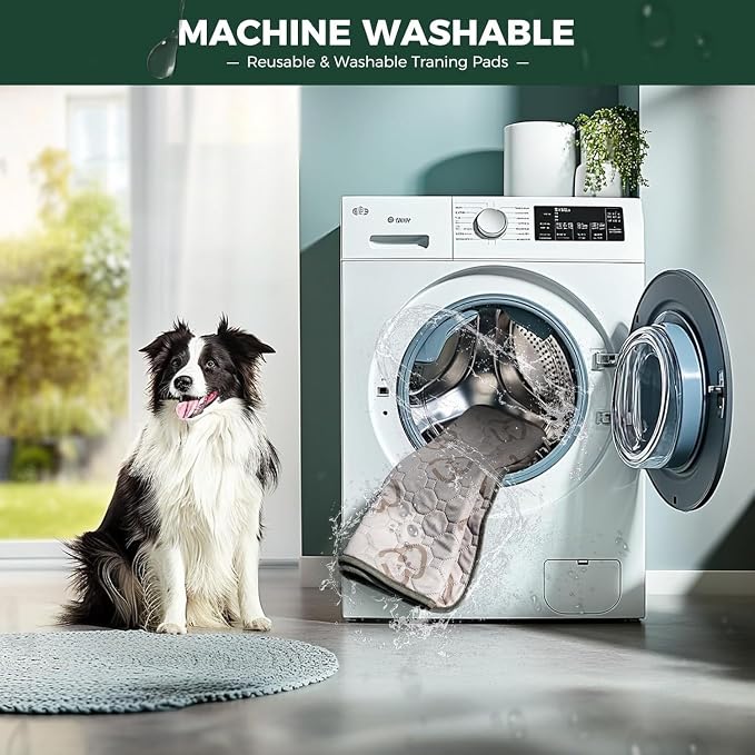 FXW Washable Pee Pads for Dogs, Leak-Proof & Non-Slip, Specifically Designed for Potty Training, 30" x 70" Rectangle, Khaki, 1 Pack