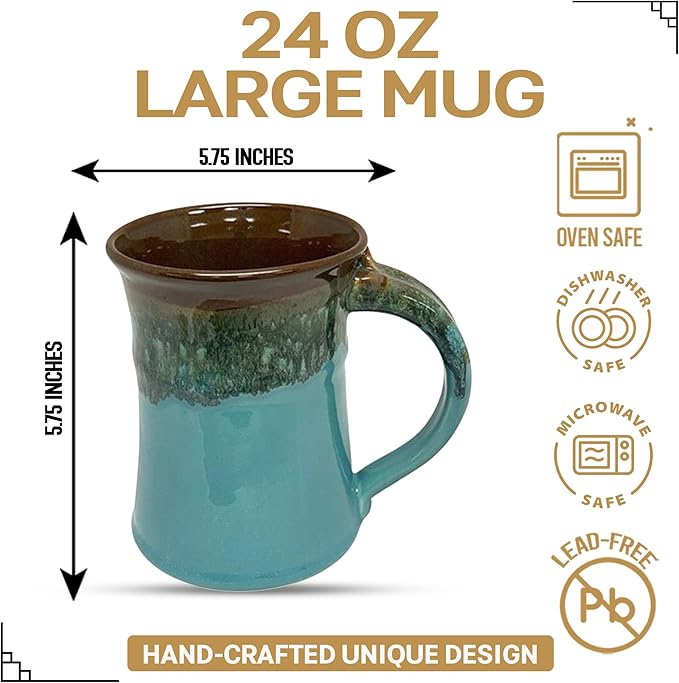 Clay in Motion Large Mug (Ocean Tide)