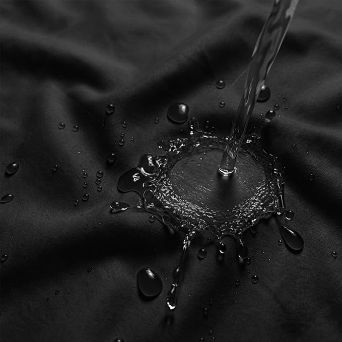 Waterproof Fabric Shower Curtain Liner, TPU Coated, PEVA-Free & Odorless, Hotel Quality, 3 Magnets, Rust-Proof Metal Grommets, Machine Washable, Black, 72x72 Inch