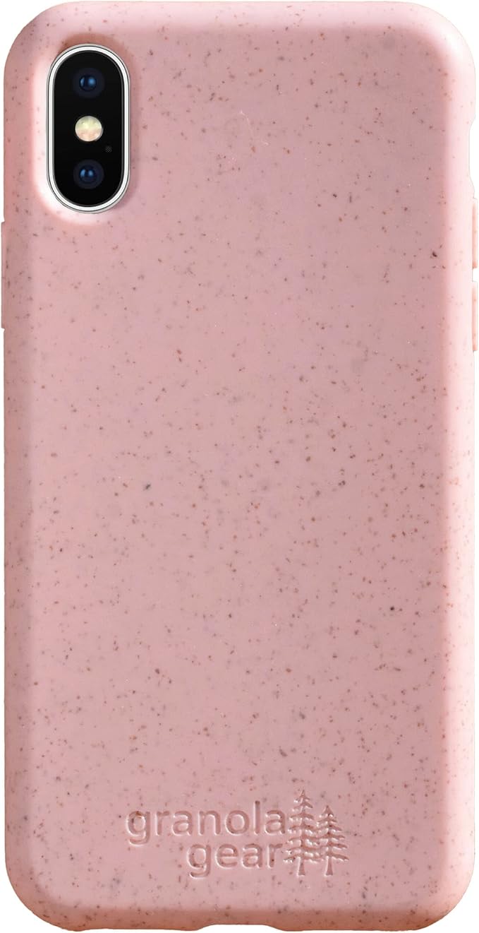 Eco by GranolaGear - Eco-Friendly Phone Case for iPhone X or XS - Biodegradable, Compostable, Plastic-Free, Made from Plants - Pink Sands