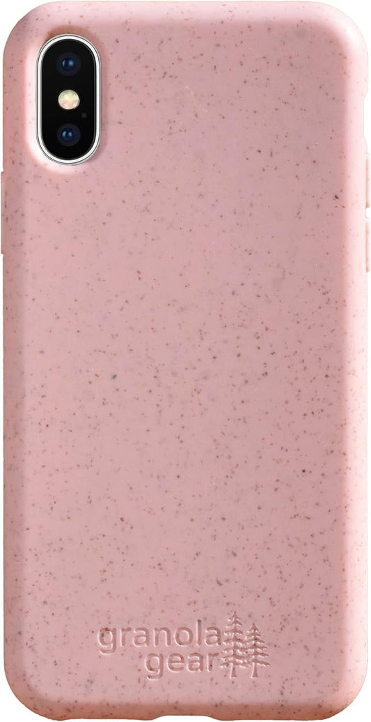 Eco by GranolaGear - Eco-Friendly Phone Case for iPhone X or XS - Biodegradable, Compostable, Plastic-Free, Made from Plants - Pink Sands
