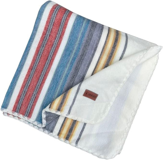 Alpaca Wool Throw Blanket, White and Colors, Throw (48" x 65") | Cozy, Ultra-Soft & Naturally Warm, Lightweight & Breathable, Non-Itchy, Perfect for Sofa, Bed or Travel