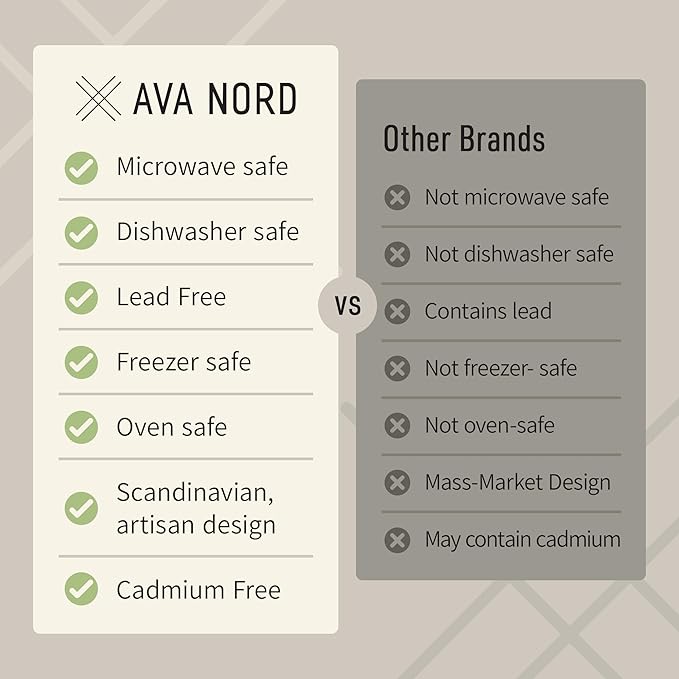Ava Nord Large Ceramic Coffee Mugs Set of 4 | 16 oz Stoneware Coffee Cups | Lead-Free, Non-Toxic | Microwave and Dishwasher Safe | Comfortable Handle | Nordic Design for Tea, Cocoa, Latte | Rose Sand