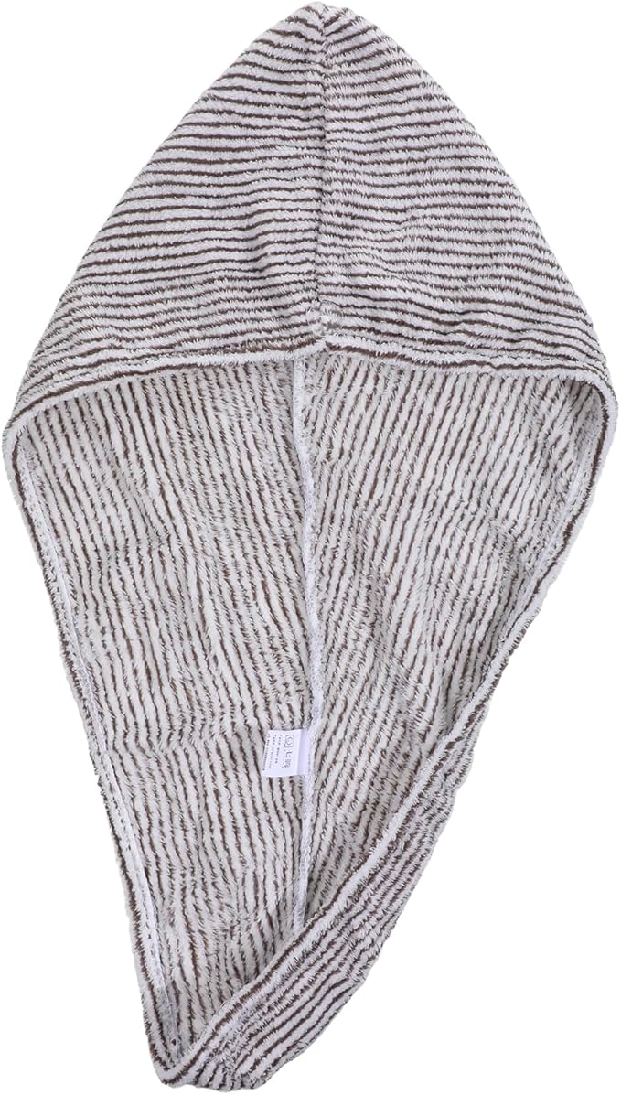 Hair Towel Wrap Microfiber Hair Towel Wrap for Women Anti-Frizz Absorbent Quick Drying Turban Drying Towels for Long Curly Thick Hairs Black & White Striped 25.59 x 7.87 Inches