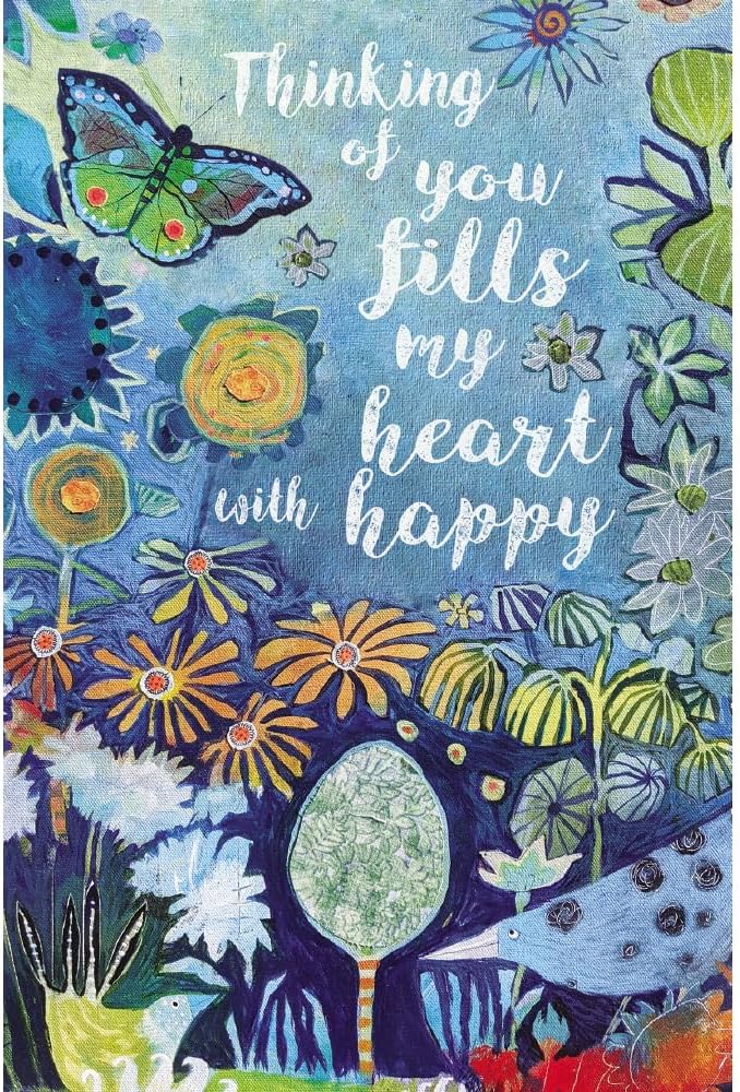 Tree-Free Greetings - All Occasion Cards - Artful Designs - 12 Cards + White Envelopes - Made in USA - 100% Recycled Paper - 4 x 6 - Fills My Heart (FS54548)