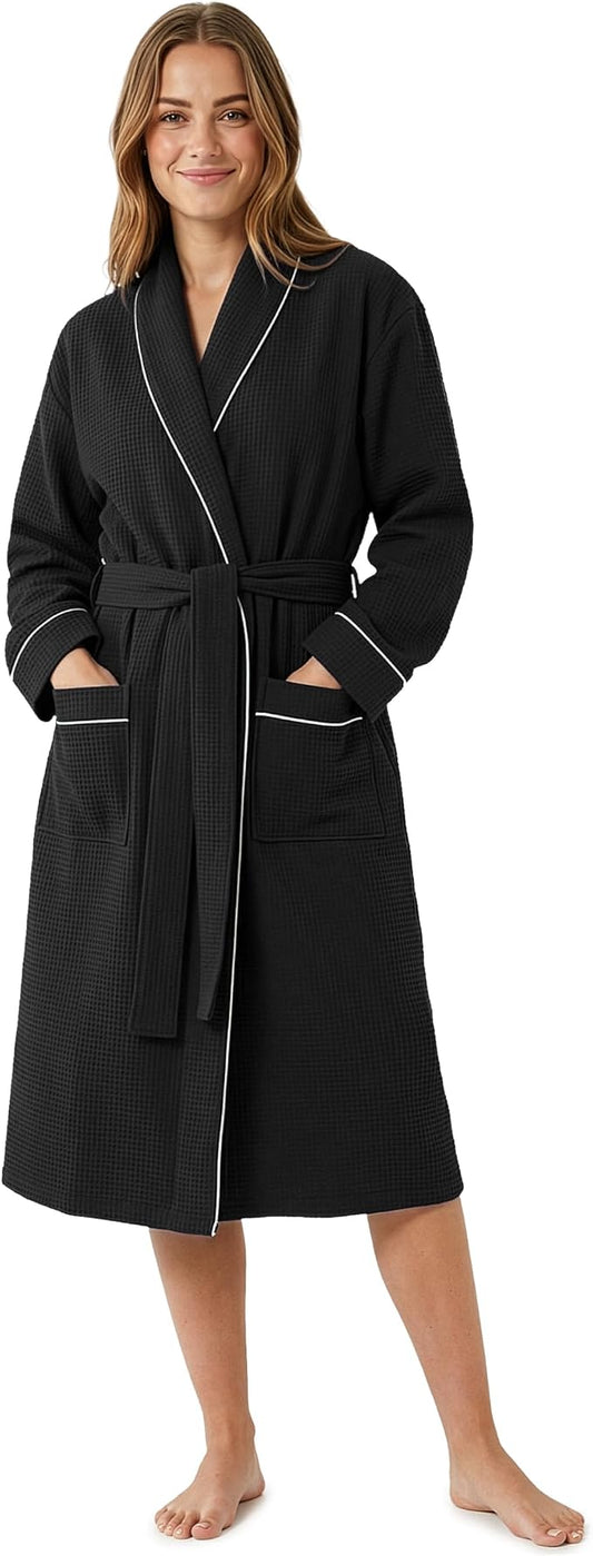 Get Trend Waffle Robes for Women S-2XL, Lightweight Soft Bathrobes, Cozy Loungewear House Coat for Spa, Shower & Hotel