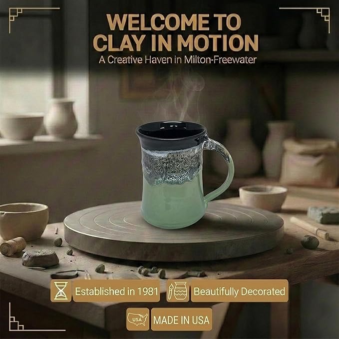 Clay in Motion Large Mug (Midnight Prairie)
