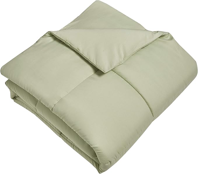 Blue Ridge Home Fashions Microfiber Duvet Insert Comforter Bed Set, King, Sage