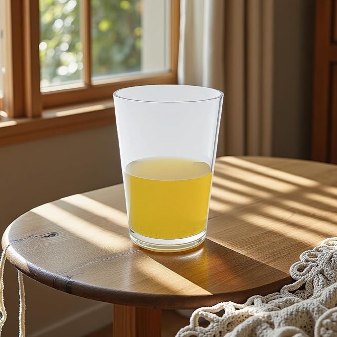 12 oz Clear Drinking Glasses - Unbreakable Acrylic Glasses Drinkware set of 6 - BPA Free Dishwasher Safe Reusable Plastic Cups for Kitchen Party Outdoor (Look Like Glass)